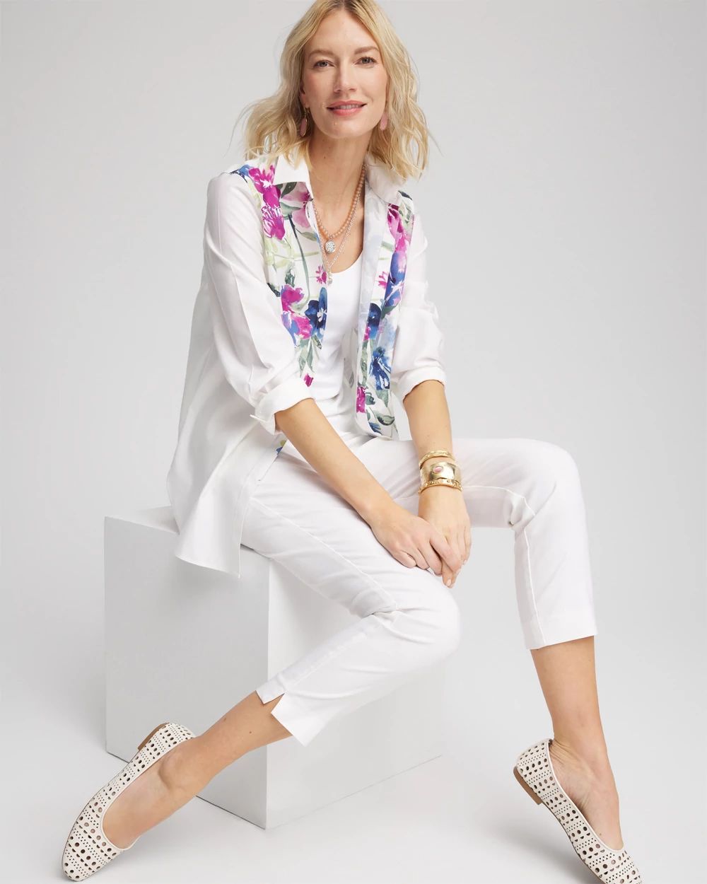 No Iron™ Floral Stretch Shirt | Chico's